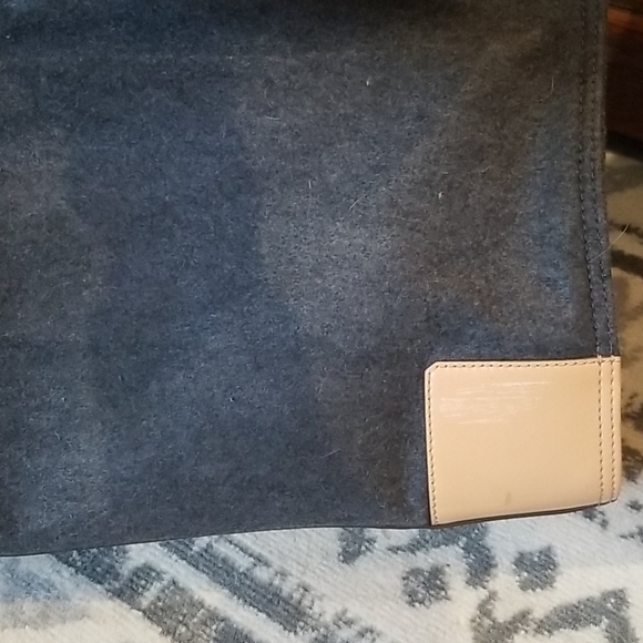 Euc Tory Burch ella tote bag leather and wool - Picture 7 of 7